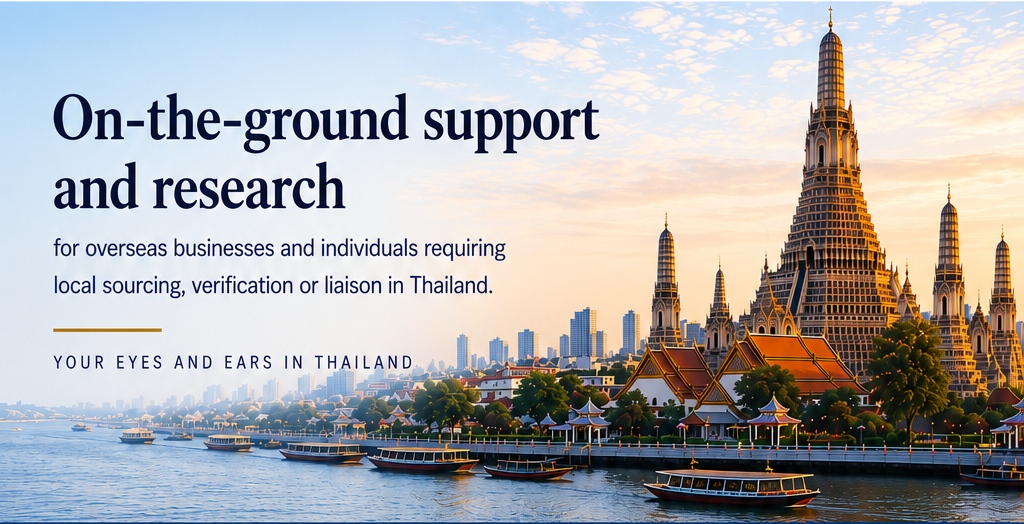 GECKO Thailand Sourcing & Research — On-the-ground support and research. Your eyes and ears in Thailand.